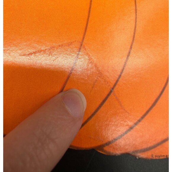 Vintage Halloween Decorations Jack O Lantern Pumpkin 1980s Retro Decor Orange - Picture 7 of 9